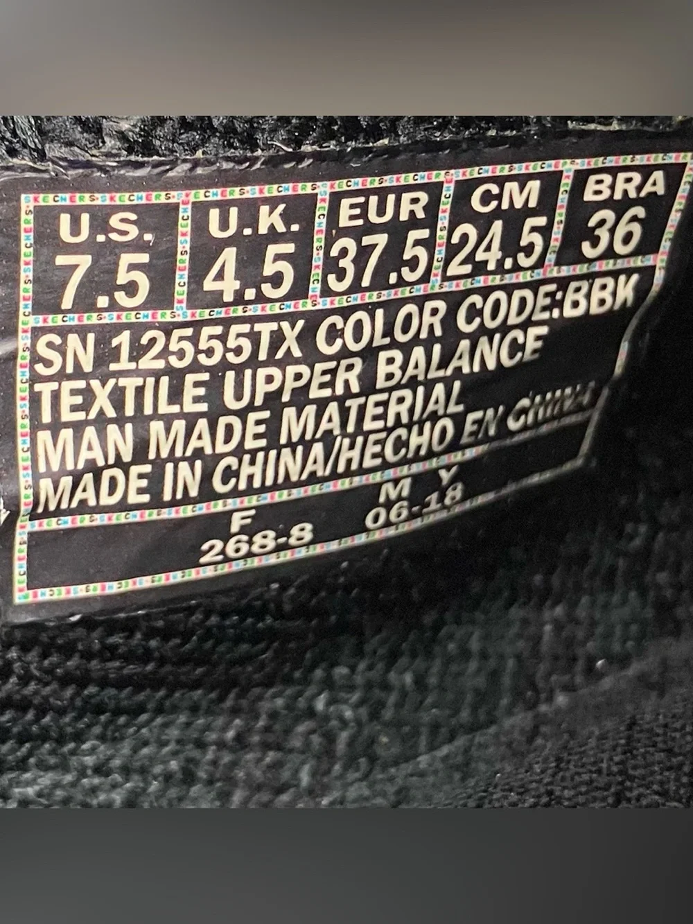 Skechers Women’s Size 7.5 Dual Lite Black Gray Casual Slip On Walking Shoes